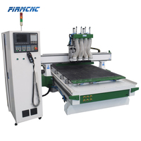Mesin Router Kayu CNC Empat Kepala ATC FIRM Jinan untuk Pahat, Ukuran 13x25, Dijual Murah