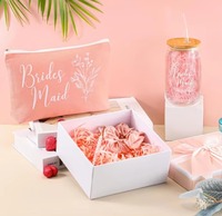 Coffrets cadeaux personnalisés en verre avec logo pour invités, clients, mamans, femmes, demoiselles d'honneur, pour mariage, fête, demande en mariage