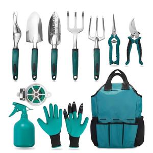 Set di 11 Attrezzi da Giardinaggio SUNSHINE con Borsa Organizer Elegante e Resistente, Antiruggine, Regalo Ideale <span class=keywords><strong>per</strong></span> <span class=keywords><strong>Donne</strong></span> - Product Image 1