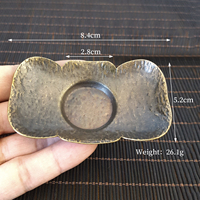 Sous-verres rectangulaires personnalisés en métal bronze antique de 8,4 cm pour tasses à thé et à café, accessoires de maison