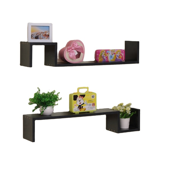 Finether Modern S-Shaped Floating Wall Mounted Shelf Bookshelf Display Rack Wall Shelf Storage Ledge Home Wall Storage Rack