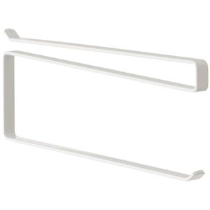 Soporte para toallas de papel de cocina, estante de almacenamiento montado en la pared sin perforaciones para rollo de papel, paño de cocina, rectángulo blanco y negro - Product Image 3