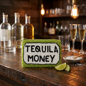 Monedero Artesanal con Cuentas y Bordado de Tequila, Estilo Casual Verde - Product Image 3