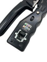 Pince à sertir professionnelle multifonctionnelle pour connecteurs RJ45 CAT5e CAT6, pince à dénuder les câbles, outil de sertissage à passage direct