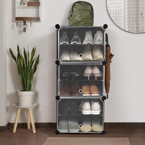 Zapatero Modular Antipolvo con Gancho, Gran Capacidad, Ahorro de Espacio, Organizador de Zapatos Ensamblado para la Entrada del Hogar - Product Image 3