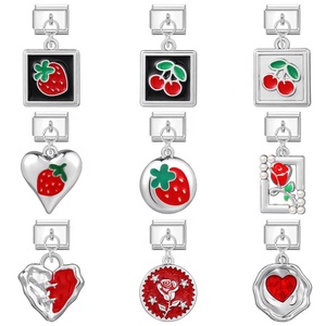 Italian Handmade <b>Red</b> Pendant DIY Bracelet Cross-Border Creative Fashion Charm Accessories - Product Image 3