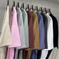 T-shirt en jersey 100 % coton de haute qualité, personnalisé, noir, coupe oversize, 220 g/m², imprimé numériquement, motif uni, teinture tie-dye