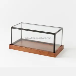 Деревянная стеклянная витрина для столешницы