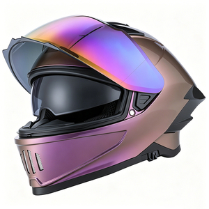 <span class=keywords><strong>Casco</strong></span> de Motocicleta Integral con Certificación DOT, Carcasa de ABS, Doble Visera, Unisex, <span class=keywords><strong>para</strong></span> Carreras y Calle - Product Image 1