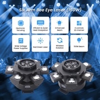 Projecteur LED mobile 150W à faisceau, 6 bras, effet araignée, lumière laser disco pour scène