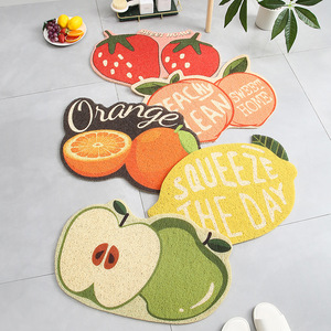 Tapis d'entrée à motif de fruits, impression personnalisée, tapis en PVC à boucles, antidérapant, tapis d'intérieur fabriqué à la machine, tapis mignon antidérapant et durable - Product Image 6