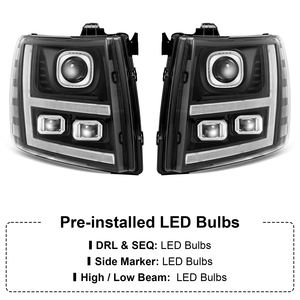 Fabricant de phares automobiles pour <span class=keywords><strong>2007</strong></span>-2013 Chevy <span class=keywords><strong>Silverado</strong></span> 1500 Phares automobiles à LED - Product Image 6