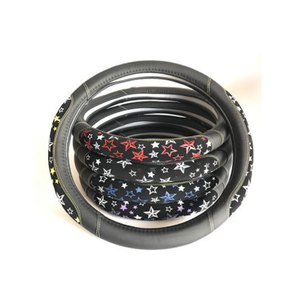 ปลอกหุ้มพวงมาลัยสีดำลายดาวสำหรับอุปกรณ์ตกแต่งภายในรถยนต์ - Product Image 2
