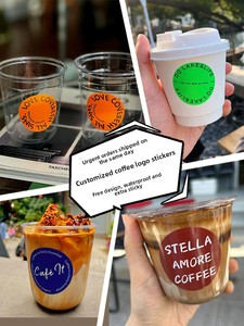 Etiqueta Adhesiva Personalizada para Vasos de Bebidas con Código QR, Resistente al Agua, para Cafeterías y Teterías - Product Image 2