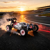 HOSHI N517C Coche Teledirigido Acrobático RC a Escala 1:12, 70Km/h Supersónico, 4WD, Versión con 2 Baterías, Motor Brushless Frenzy, RTR, Camioneta Monstruo RC