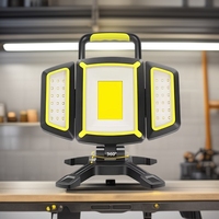 Wiederaufladbare ABS LED-Arbeitsleuchte mit 5 Beleuchtungsmodi Magnetfuß IP55-Zertifiziert 120° Abstrahlwinkel-Outdoor-Notfall-Flutlicht