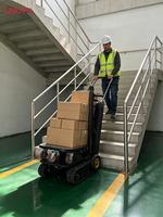 Chariot électrique pliable à chenilles pour escaliers, capacité de charge 400 kg, châssis en acier, 5 roues, pour déménagement domestique