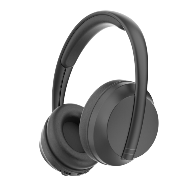 Wireless ANC Headset Active Noise Cancelling  Headphones 40mm Driver Hi-Fi Bass Custom Logo Black White