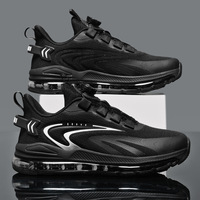 Chaussures de sport de course pour hommes, grande taille 48, avec coussin d'air intégral, surface en maille tissée respirante, fermeture à lacets, semelle en caoutchouc TPU