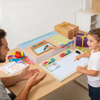 Tablero Educativo para Leer, Escribir y Practicar el Árabe, Juguete Educativo Montessori para el Aprendizaje Temprano del Idioma