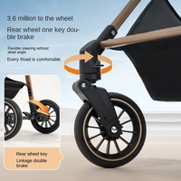 Carrito de Viaje para Mascotas de Lujo, Plegable, de Aluminio, Impermeable, Resistente y Transpirable, con 4 Ruedas, Portavasos y Almacenamiento, para Perros