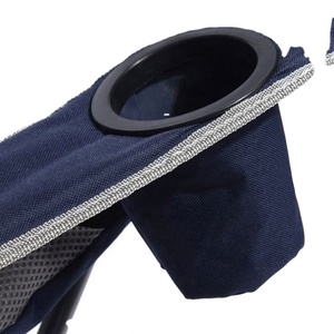 Chaise de camping portable personnalisée, design pliable robuste, dossier haut rembourré avec porte-gobelet et sac de transport - Product Image 3