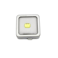 Petite boîte carrée en métal 40x40x17mm avec fermeture à pression et fenêtre transparente, pour la présentation de pierres précieuses, rangement de diamants, pour la vente au détail