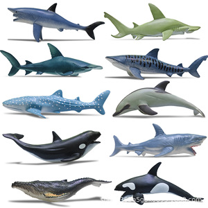 Modelos de Criaturas Marinas Realistas para Niños, Tiburón Blanco, Megalodón, Tiburón Ballena, Tiburón Tigre, Juguetes de Animales de Simulación para Escritorio - Product Image 4