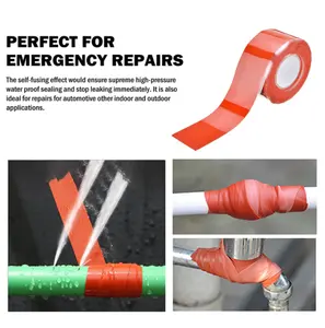 High Voltage Silicone Elastic Rubber Heating Tape Insulation Adhesive Silicone Sealing Tape Self-Adhesive Silicone Tape