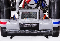 Arena de Batalla Inflable para Pistolas Nerf, Obstáculos de Laser Tag con Sistema de Juego Interactivo y Chaleco de Ataque