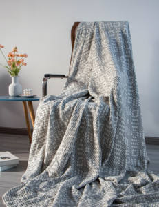 Couverture de lit de plage en jacquard teint en fil, ultra douce et résistante aux rides, chevron de diamant clair de <span class=keywords><strong>lune</strong></span>, personnalisée - Product Image 6