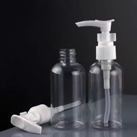 Botol Kosmetik Perjalanan Mini Ramah Lingkungan 100ml dengan Pompa Semprot untuk Pembersih Wajah, Set Plastik