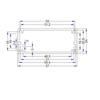 Boîtier en aluminium extrudé sur mesure 57*24mm, anodisé, boîte de commande IP54 pour lecteur multimédia numérique, contrôleur de diffusion