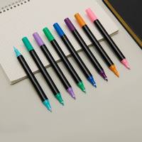 Nouveau stylo micro-plastique noir, fineliner, encre imperméable, pointe fine, marqueur pour dessin et croquis, 24 couleurs permanentes