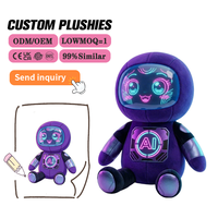 Jouet en peluche interactif vocal intelligent en coton PP brodé avec logo personnalisé, animal en peluche parlant pour enfants, éducatif et professionnel