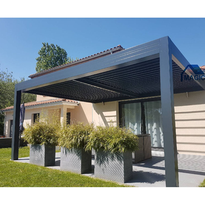 Cobertizo de Aluminio Motorizado para Automóviles, Pérgola, Gazebo Impermeable para Exteriores, Techo de 3x3, 3x4, 3x5, 3x6, <span class=keywords><strong>4x4</strong></span>, 4x5, 4x6 m, <span class=keywords><strong>Toldo</strong></span> de Aluminio para Patio Trasero - Product Image 2