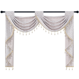 Set di <span class=keywords><strong>tende</strong></span> da cucina mantovane <span class=keywords><strong>per</strong></span> <span class=keywords><strong>tende</strong></span> corte <span class=keywords><strong>tende</strong></span> pronte <span class=keywords><strong>per</strong></span> soggiorno Swag Small Window Treatment Luxury - Product Image 1