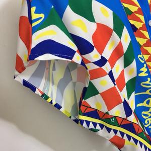 Nouvelle collection été : Ensemble femme imprimé <span class=keywords><strong>motif</strong></span> <span class=keywords><strong>indien</strong></span> avec chemise courte à lacets et leggings moulants - Product Image 5