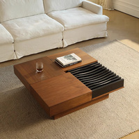 Table basse moderne modulaire en bois massif et contreplaqué pour salon et réception d'hôtel, mobilier de maison