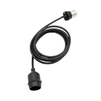 Support de lampe d'extérieur 2M IP44 étanche E27/E26 Ampoules Edison Rallonge Globe pour mariage Noël Douille étanche