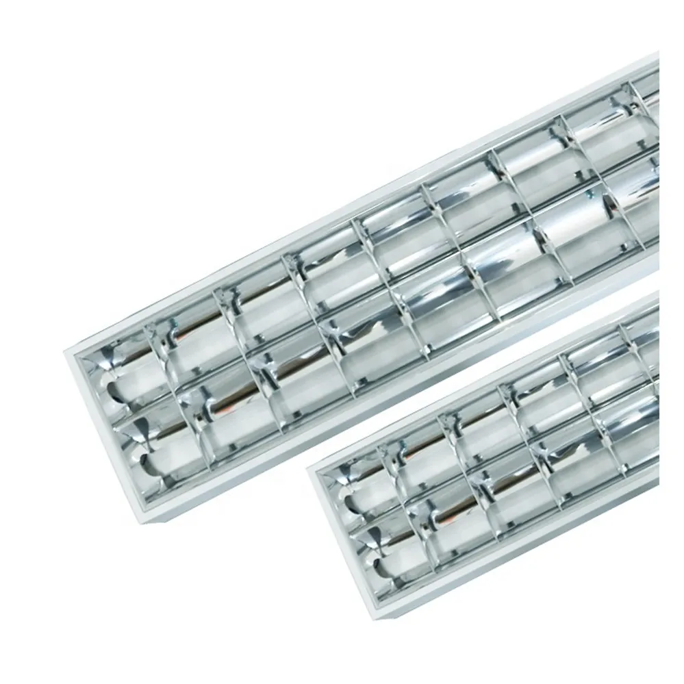120cm Tube Light Fixture Grille T8 Tube Light 1200x300 Grille Fixture high efficiency includes fluorescent T5 tubes Recessed
