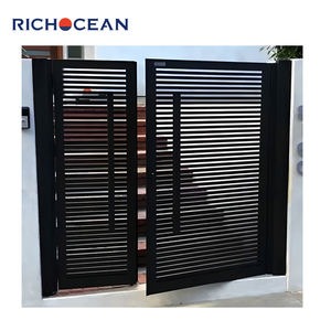 Usa Boundary Wall <span class=keywords><strong>Porte</strong></span> principale Clôture en métal Treillis Design Barrière murale composée <span class=keywords><strong>avec</strong></span> serrure antivol intelligente - Product Image 3