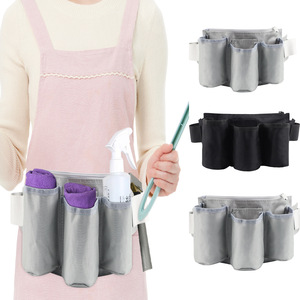 Waterproof Oxford Cloth Waist <b>Bag</b> With Multiple Pockets For Cleaning Tools And Outdoor Activities Unisex Gray And Black - Product Image 1