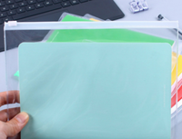 Faible QUANTITÉ MINIMALE DE COMMANDE A5/A6 Taille Clair Zip lock Poche DE PVC Fermeture Éclair Sac Fente Pour Carte En Plastique Sac