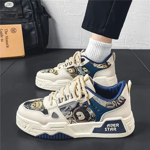 Baskets décontractées d'été pour hommes à lacets, style jeune, rehaussantes, avec logo personnalisé, légères pour l'automne - Product Image 1