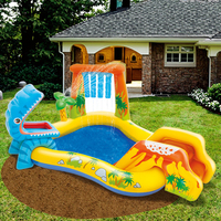 B02 Großhandel INTEX 57444 Dinosaurier-Spielcenter Wasserpark Aufblasbarer Schwimmpool mit Rutschen Sprinkler-Pool Dinosaurier-Spielcenter