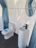 Tente à bulles transparente de luxe-Tente à bulles en dôme transparent pour l'extérieur pour le glamping, tente de camping à bulles en plastique avec salle de bain
