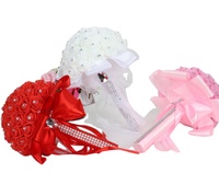 Fabricants de fleurs artificielles en mousse, bouquet de fleurs en PE avec ruban