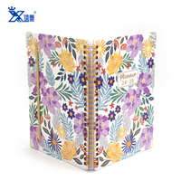 Venta caliente a granel doble bobina de metal planificador diario cuadernos A5 papel personalizado impresión Tapa dura cuaderno espiral con regla
