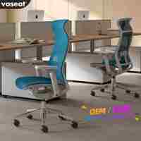 Chaise de bureau ergonomique certifiée BIFMA, chaise d'ordinateur moderne en maille avec soutien lombaire, Silla De Oficina